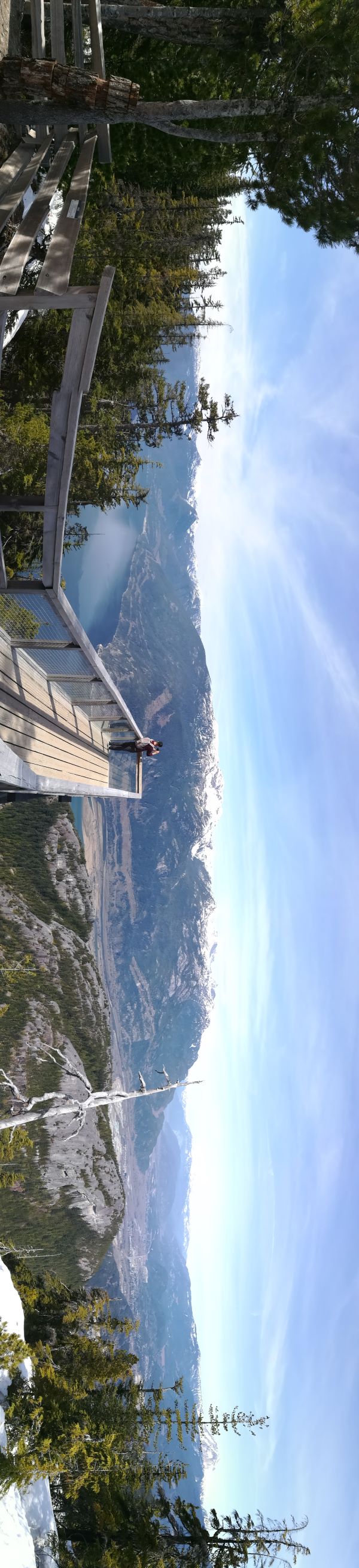 A walkway in the mountains