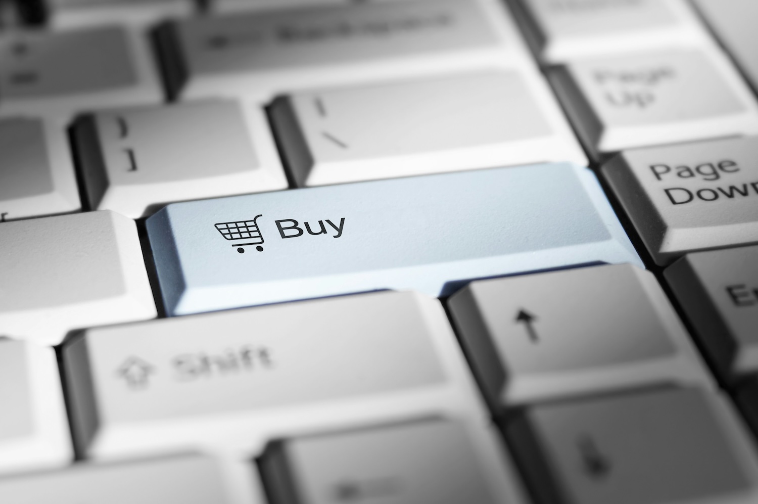 Keyboard with a Buy button
